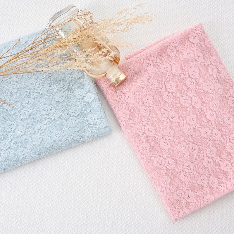 柔らかい伸縮性のあるピンクのレース生地,ドレス用のピンクとブルーのチュール生地,ビーチスカート,結婚式の装飾,縫製アクセサリー,5m, 2m, 1m