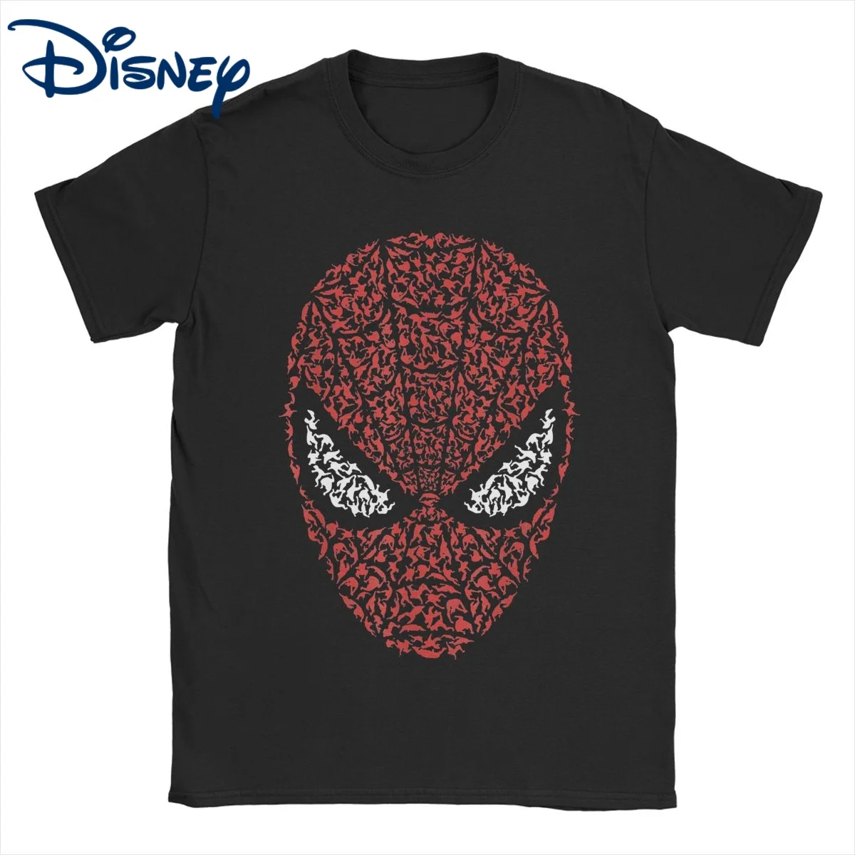 

Vintage Marvel Spiderman Head T-Shirt Men Women's Crew Neck 100% Cotton T Shirt Disney Short Sleeve Tees Classic Clothes