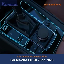 For MAZDA CX-50 22-25 CX50 Protective Film Interior Center Console Transparent TPU Anti-scratch Repair Film Accessories Refit