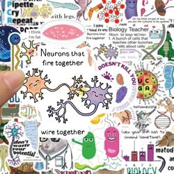 10/30/50/100pcs Science Lab Biology Stickers Funny Aesthetic Decals Laptop Skateboard Motorcycle Phone Car Waterproof Sticker