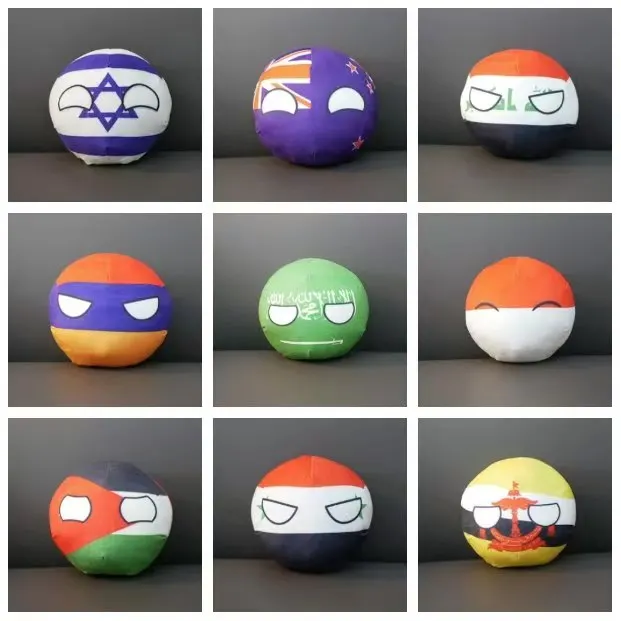 9/20cm Polandball Plush pendant New Zealand moldova Saudi Arabia Iraq Israel Countryballs Toy Gift