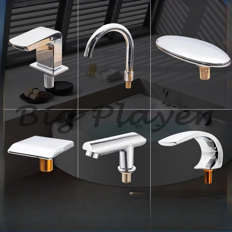 

Bathtub Faucet Accessories Golf Seven-character Large Flat Waterfall Tank Edge Faucet Water Filling Faucet Accessories