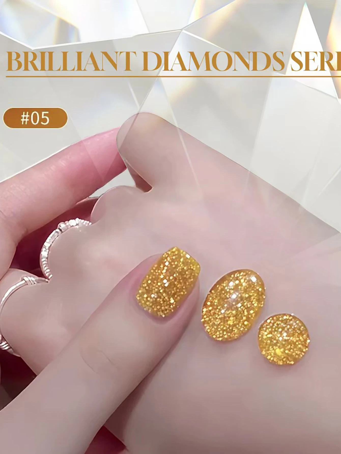 1 stücke ZH Flash Burst Bunte Blütenblatt Glitter Diamant Gel Nagellack Neue Disco Reflektieren Licht Glitter Diamant Nail art Nagel supp