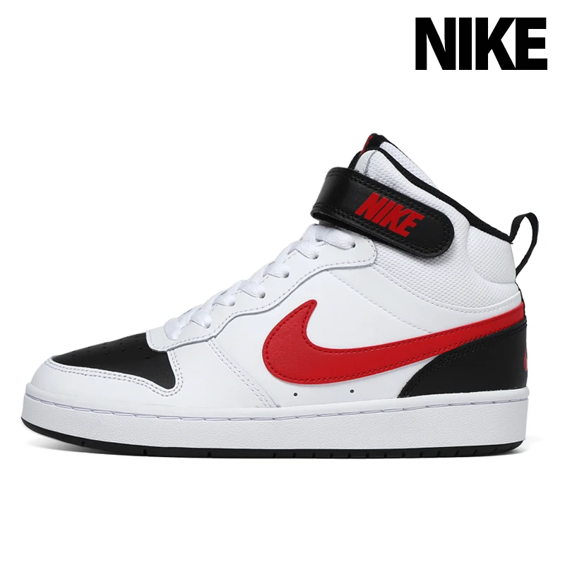 나이키 키즈/성인 스니커즈 코트 버로우 미드 2 흰빨검 CD7782-110