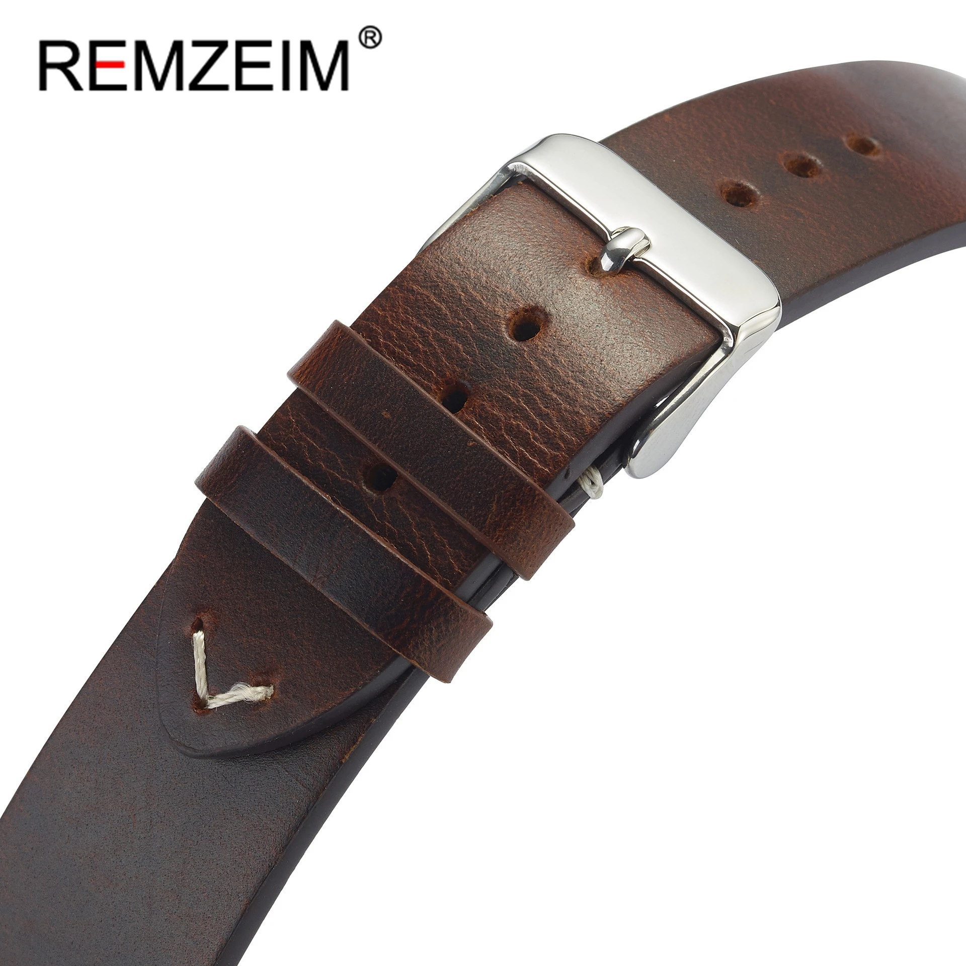 Universal Oil Wax Genuine Leather Watch Strap 18mm 19mm 20mm 21mm 22mm Quick Release Retro Cowhide Watch Band Watch Accessories image 6