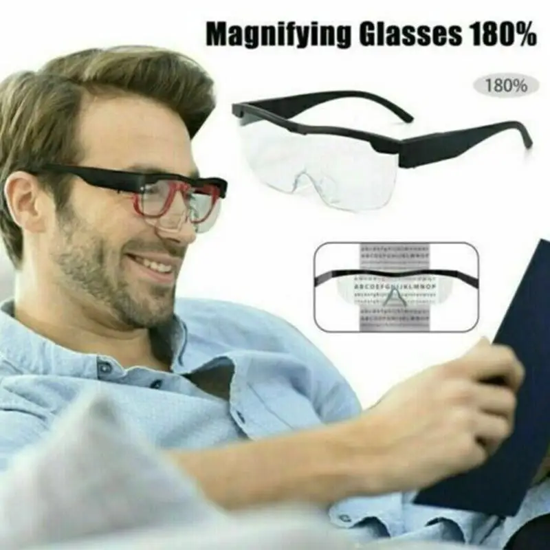 Blue Light Blocking GlassesLED Light USB Rechargeable Magnifier Glasses Nighttime Reader Smart Eyewear Optical Spectacle Eyeglas