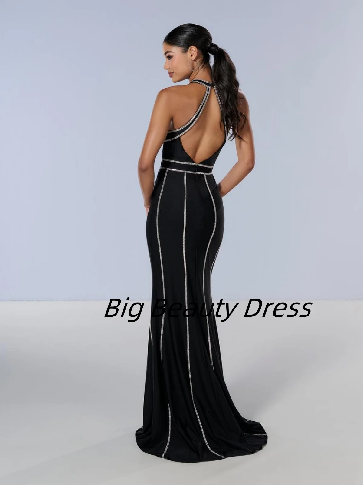 TIANTIAN personalizado Sexy nueva falda larga cuello redondo sin mangas decoración brillante Retro vestido de fiesta para mujer فساتmaveraات