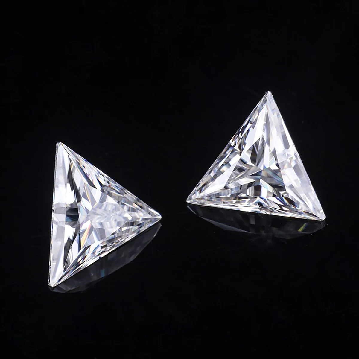 Szjinao Loose Gemstones Triangle Moissanite  0.1ct To 5ct D Color VVS1 Stone Beads With GRA Certificate Gems Pass Diamond Test