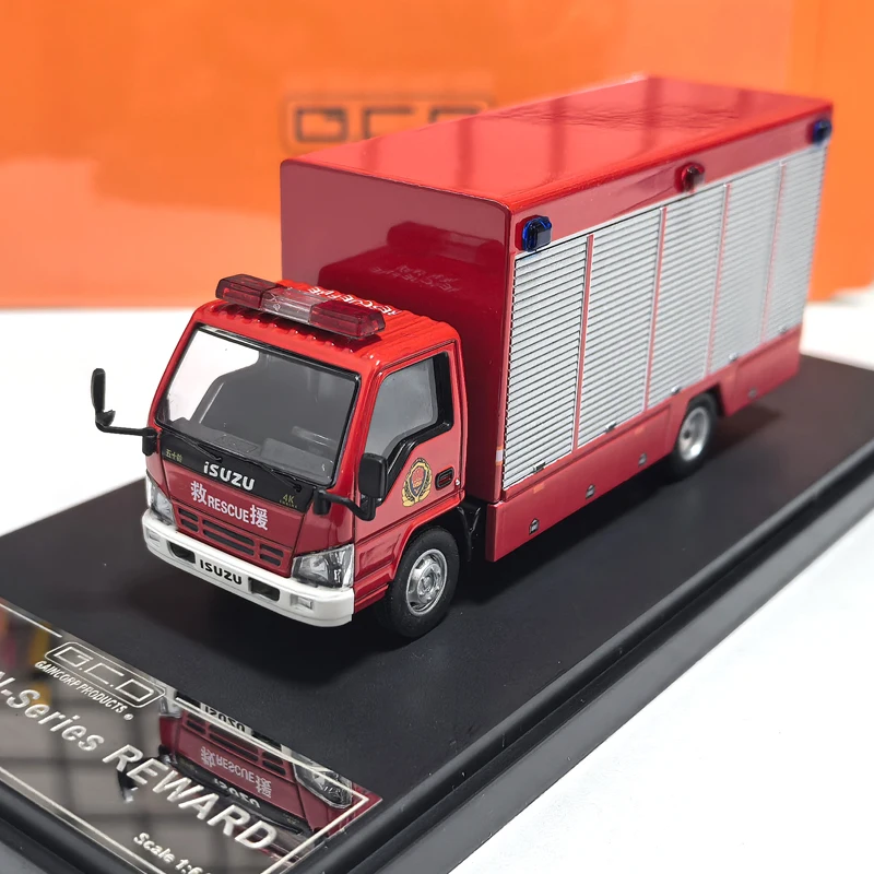 

GCD ISUZU 1:64 N коробчатая модель пожарной машины из сплава, модель автомобиля из сплава, игрушка для мальчиков, украшение для коллекции для взрослых.