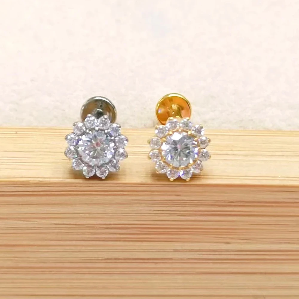 

G23 Titanium Flowers Labret CZ Internal Thread Zircon Helix Conch Cartilage Tragus Lip Stud Earrings Body Jewelry16G