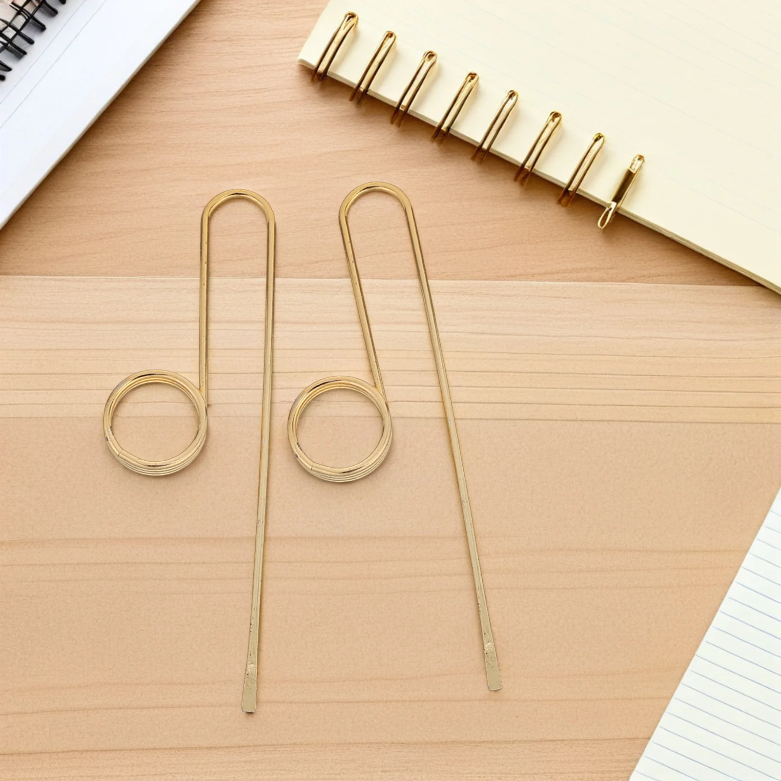 2pcs Metal Ring Bookmarks Premium Page Holders For Reading In Bed Office Home Use Lightweight Portable Book Holder Ring For Book