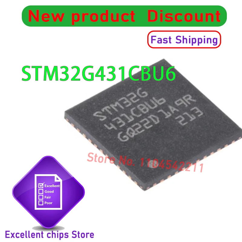 STM32G431CBU6 STM32G431 STM32G QFN48 100% New and Genuine 10pcs/lot Original