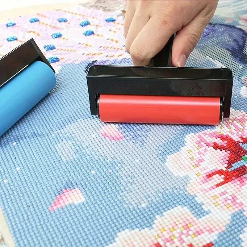 10cm Diamond Painting Roller Plastic Rubber Press Wheel DIY Diamond Pressing Tool Square Drill Round Drill Reinforcement Colorful Roller