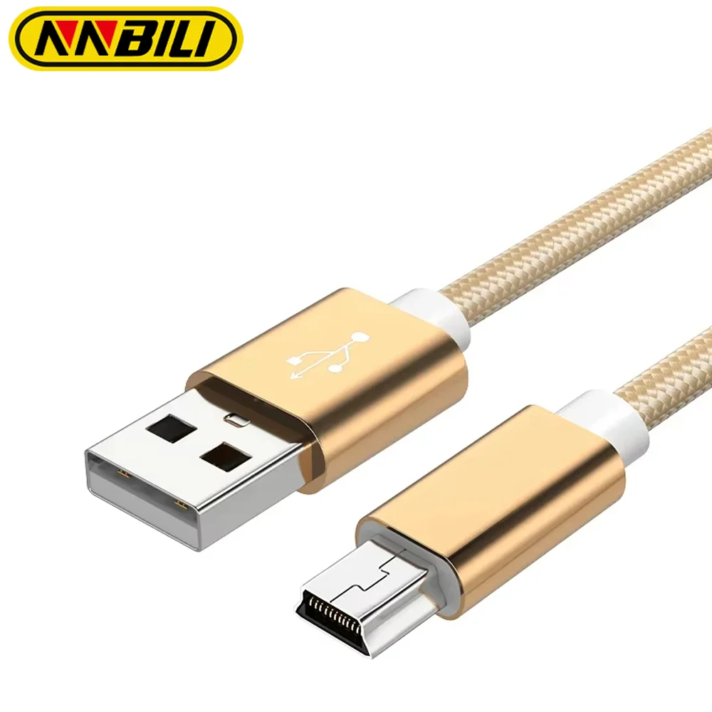 NNBILI 2M/1.5M/1M/0.25M Mini USB Cable Mini USB to USB Fast Data Charger Cable for MP3 MP4 Player Car DVR GPS Digital Camera HDD