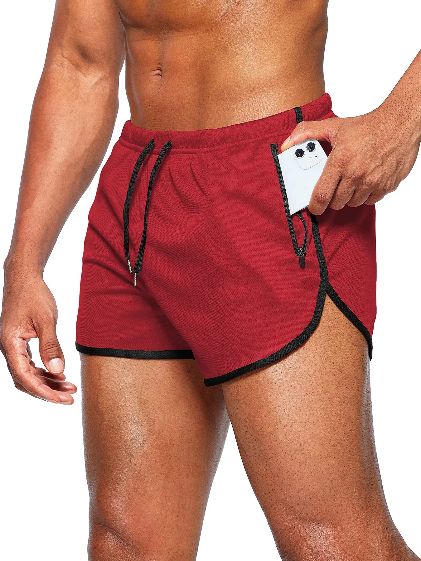 Neue Herren-Strandshorts, Laufshorts, 3-Zoll Schnelltrocknende Fitness-Laufshorts, Modische Fitness-Shorts – Detail 8