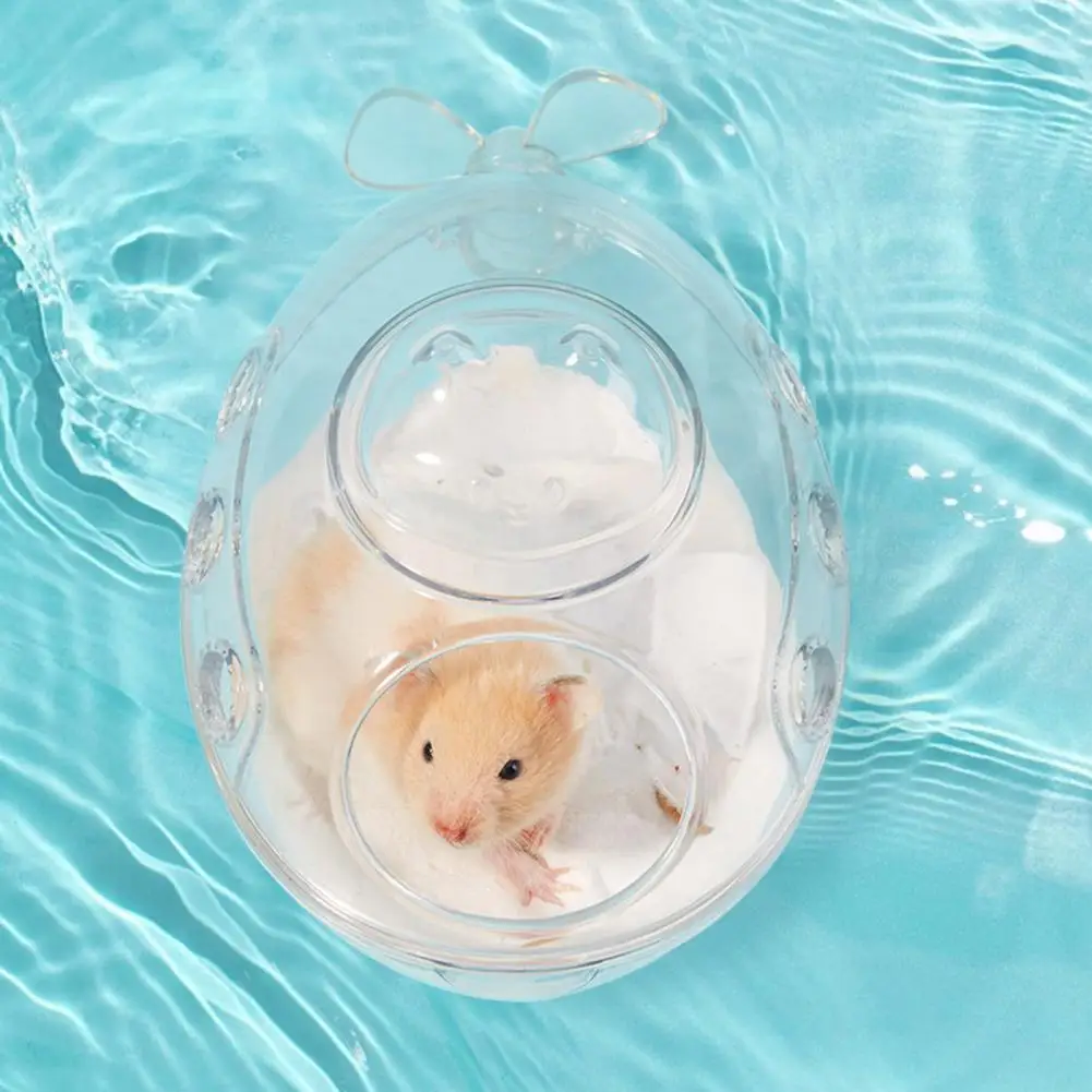 Hamster Bathroom Visible Splash-proof Submarine Hamster Bathroom Small Pet Accessories for Guinea Pigs Rats Chinchillas Hamster