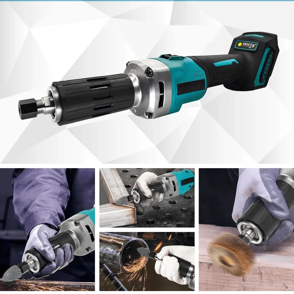 

35000RPM 2000W Brushless Electric Die Grinder 6mm Cordless Variable Speed Rotary Tools For Makita 18v Battery ﻿