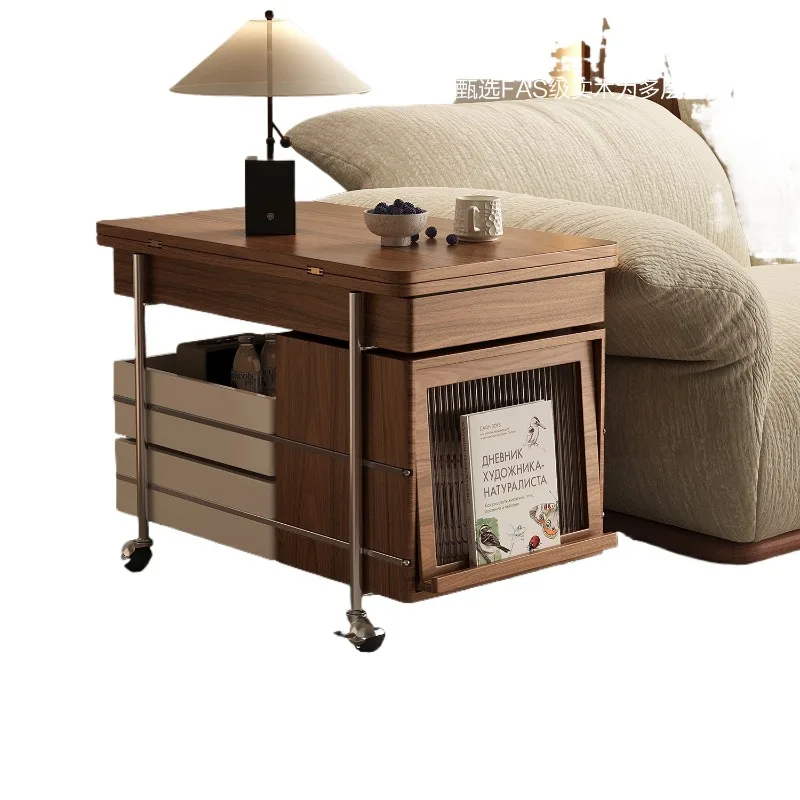 

Folding edge few new small apartment household tea table sofa side cabinet living room movable cart coffee table