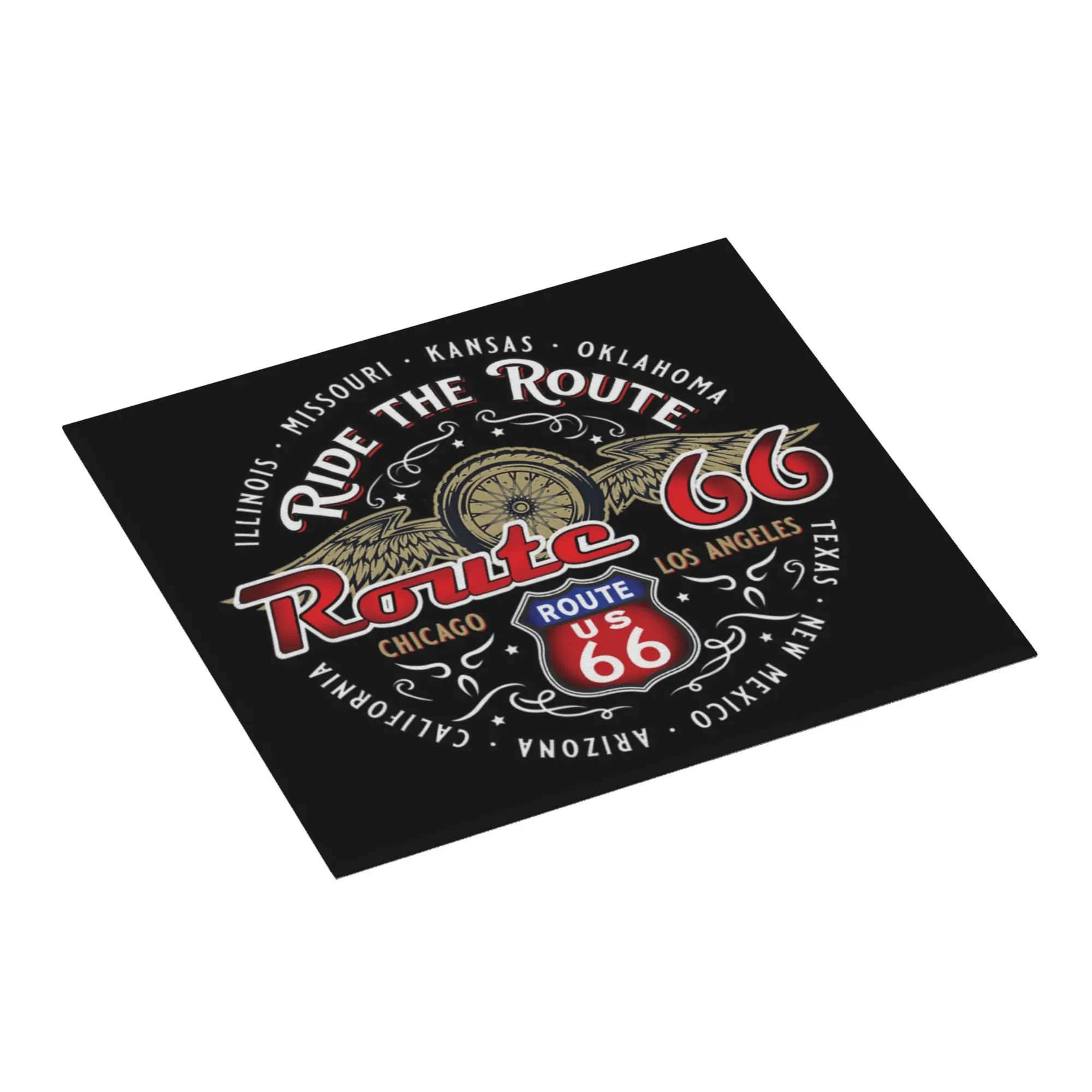 Route 66 Motorcycle Tour Drying Mat For Kitchen Waterproof Non‑Slip Oil Proof Reusable  Bathroom Countertop Protector Mat