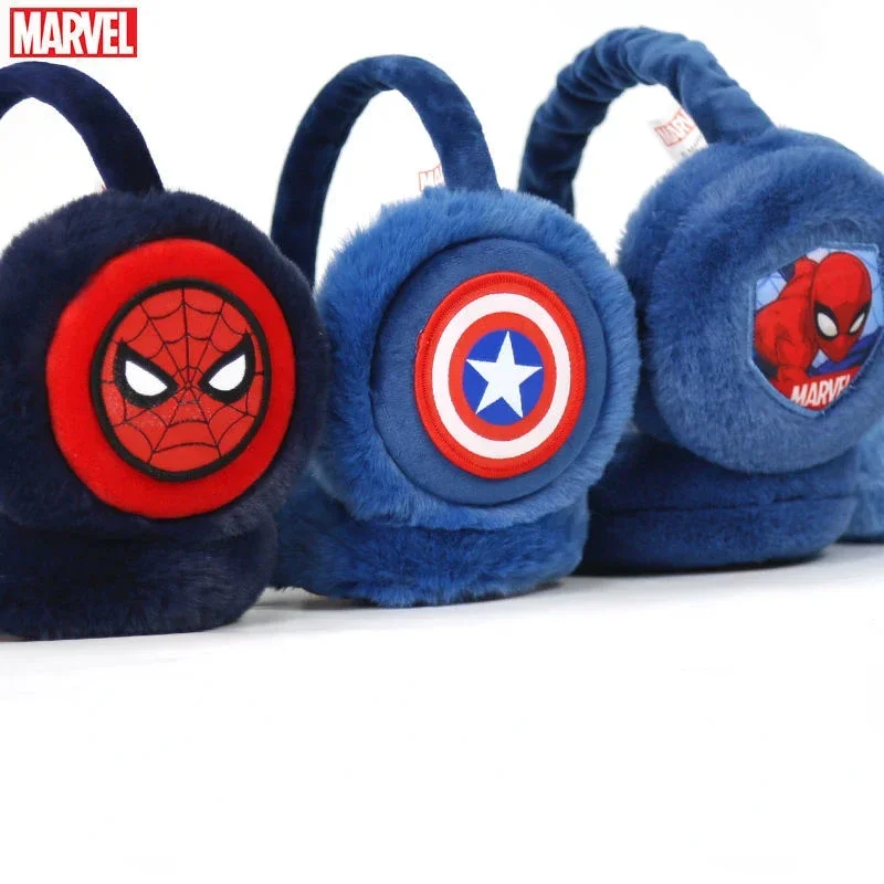 Marvel Movie periferiche Avengers Captain America IronMan Creative Cartoon bambini inverno pieghevole peluche EarBag regalo di natale