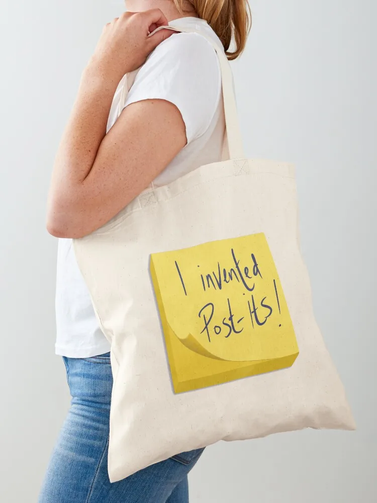 

I Invented Post-its! Tote Bag custom canvas bag personalized tote bag reusable shopping great