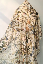 58'' Wide By Meter Crepe Chiffon Fabric Vintage Crinkled Chiffon Material Wedding