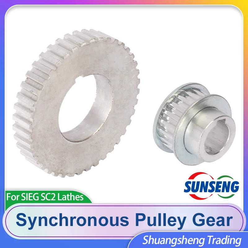 2pcs metal synchronous Pulley gear/motor belt gear/drive wheel/gt2 9.5mm pulley  SIEG SC2-017-006 JET BD-X7 Motor gear