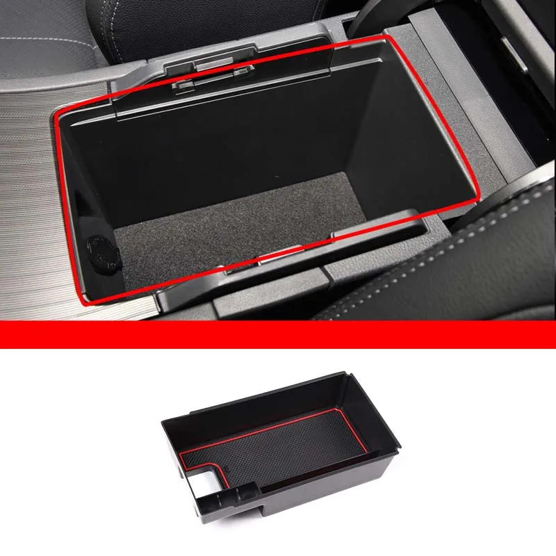 

ABS Black Central Control Armrest Box Storage Stowing Tidying Container Organizer Holder Case Tray for Toyota HARRIER 2020-2022