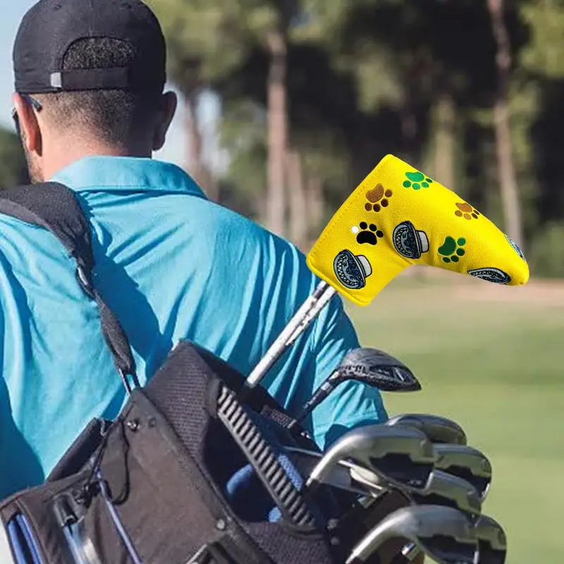 Funda para Putter de Golf de cuero PU con Cierre magnético, cubierta para Putter de pata de gato, regalo para el Día del Padre