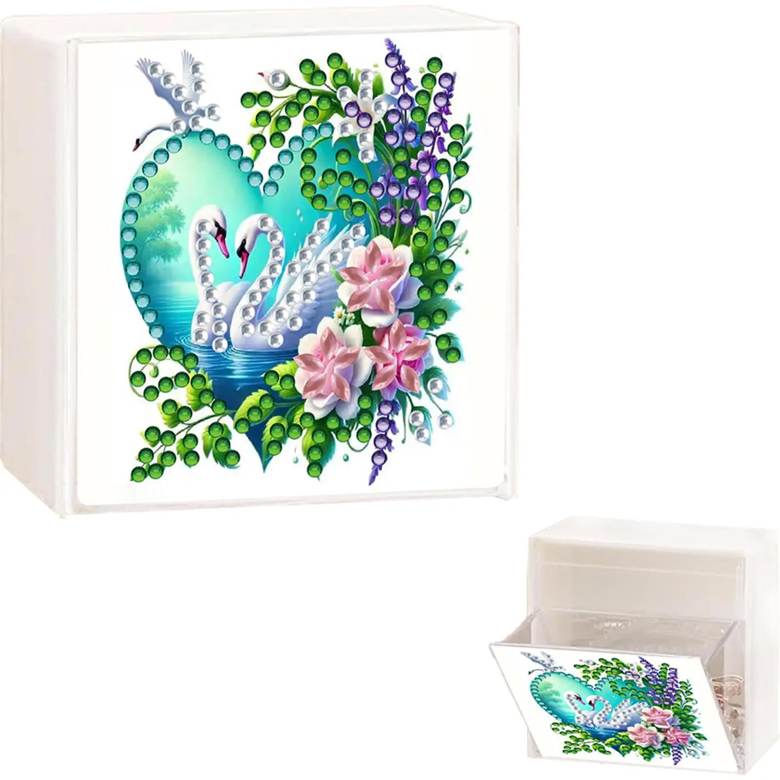 

Wall Mounted Cat Diamond Painting Storage Box DIY Sundries Organizer Case Diamond Painting Container Box for Adults Beginners