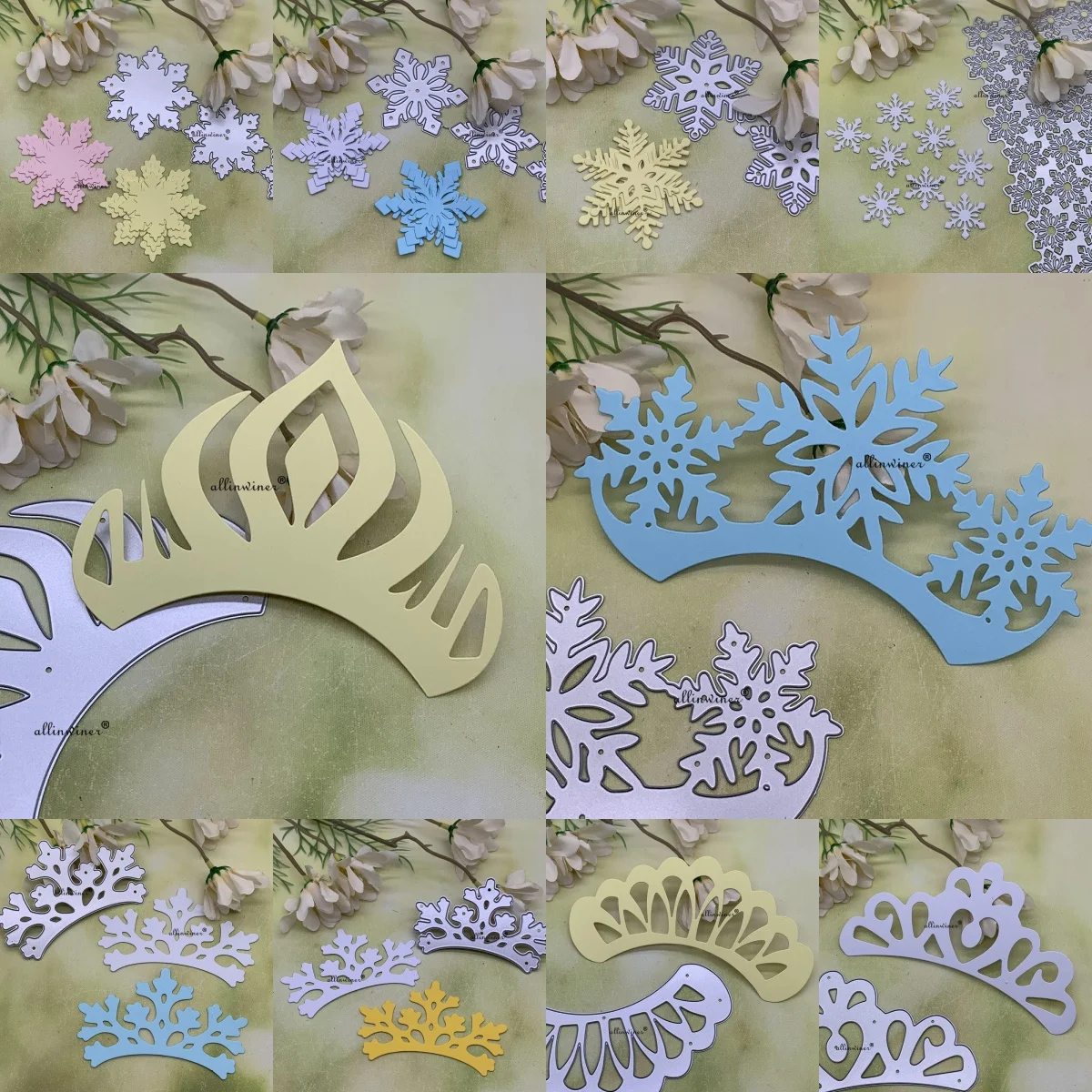 Snowflake Crown Decoration Metal Cutting Dies Stencils For DIY Scrapbooking Decorative Embossing Handcraft Die Cutting Template