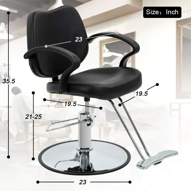 Hair Salon Chair Styling Heavy Duty Hydraulic Pump Barber Chair Beauty Shampoo Barbering Chair for Hair Stylist Women Man