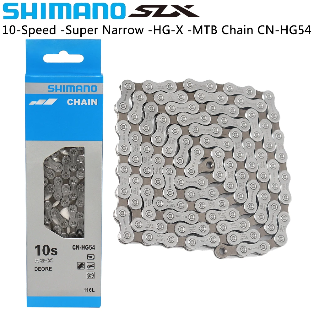 SHIMANO DEORE CN HG54 MTB Bike Chain 10 Speed 116 Links Super Narrow HG X 10v Mountain Bike Original Cycling Parts