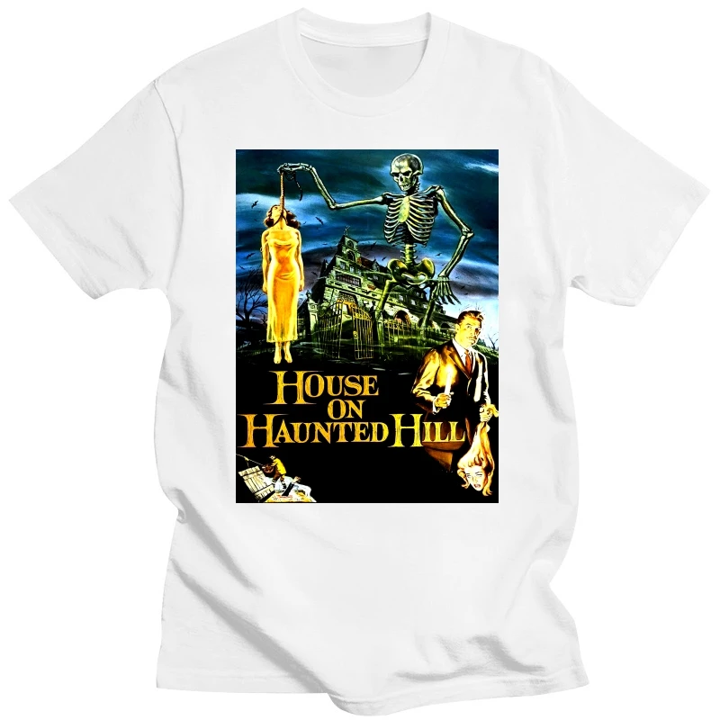 New The House On Haunted Hill Classic Retro Men's T-Shirt Clothing Size S-2XL-4XL-5XL Streetwear Tops TEE Shirt