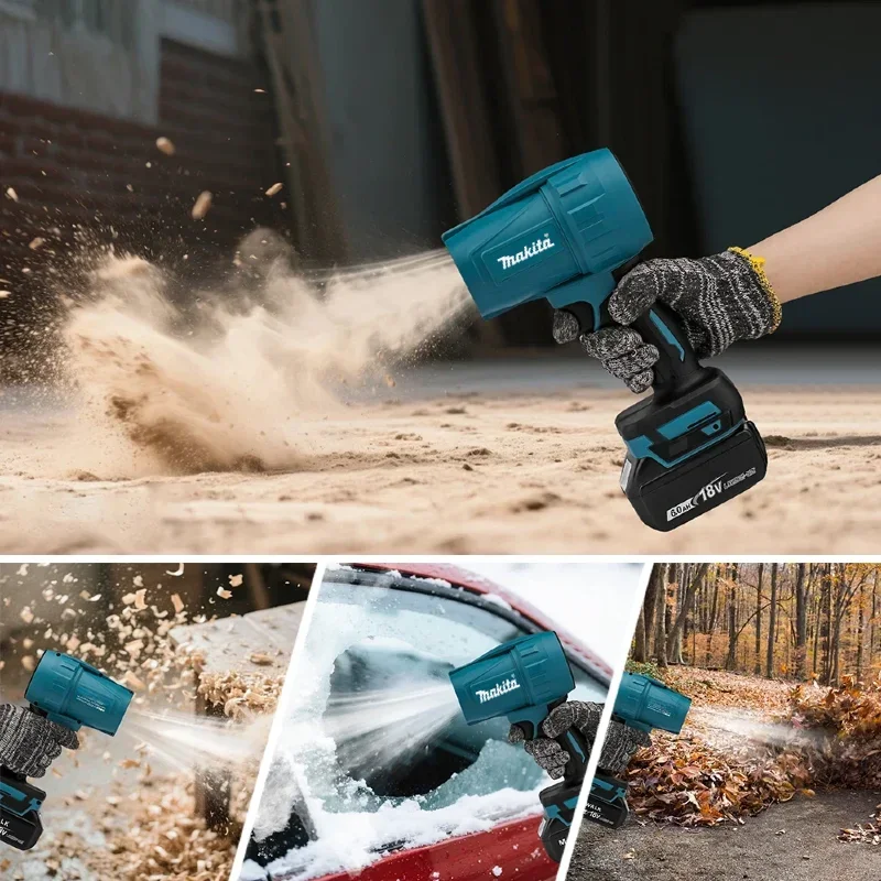 

Воздуходувка Makita Violent Blower Turbo Jet 30000 об/мин, электрический вентилятор-воздуходувка, турбо-воздуходувка с регулировкой скорости, перезаряжаемая, с подсветкой, инструмент для чистки автомобиля