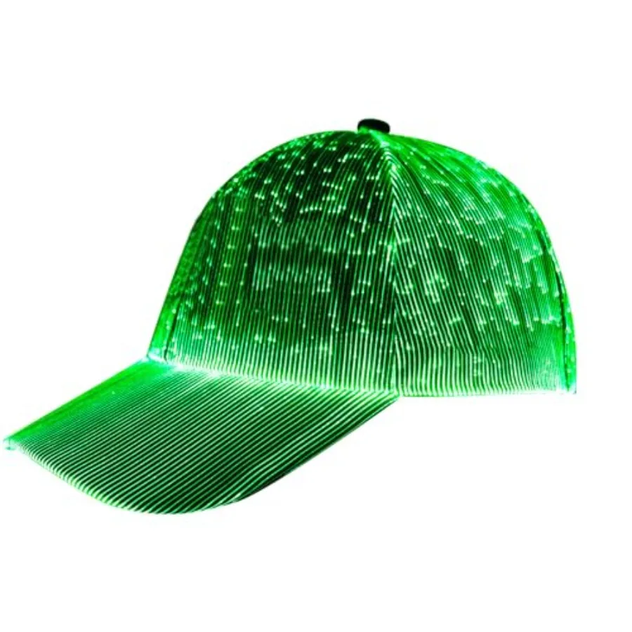 

lumisonata LED Cap Fiber Optic Hat EDM Baseball Caps Light Up 7 Colors Glowing USB Charging Hats Rave Accessories for Party