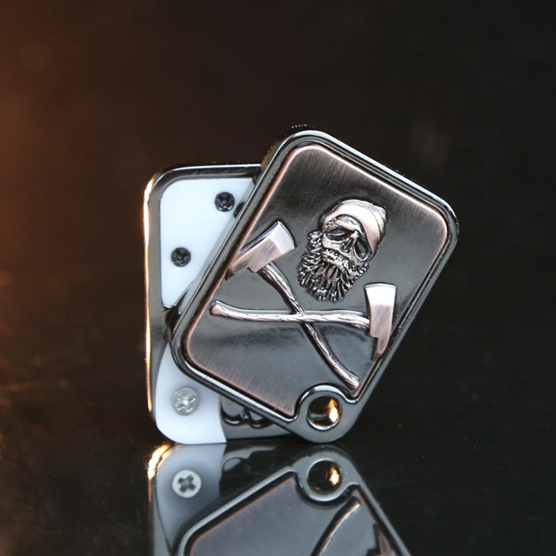 Skull Battle Axe Slanting Push Card Stress Relief Toy EDC Metal Toy Office Stress Relief Toys For Adult Children Gift - view 5