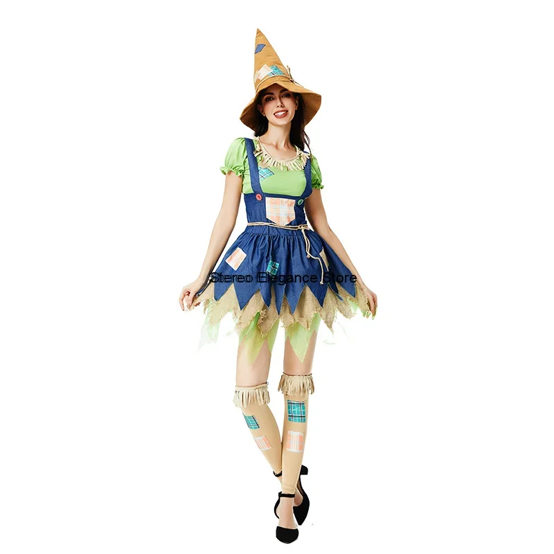 Halloween Christmas Costume Witch Dress Role Play Scarecrow Cosplay Funny Costumes Performance Sexy Dresses