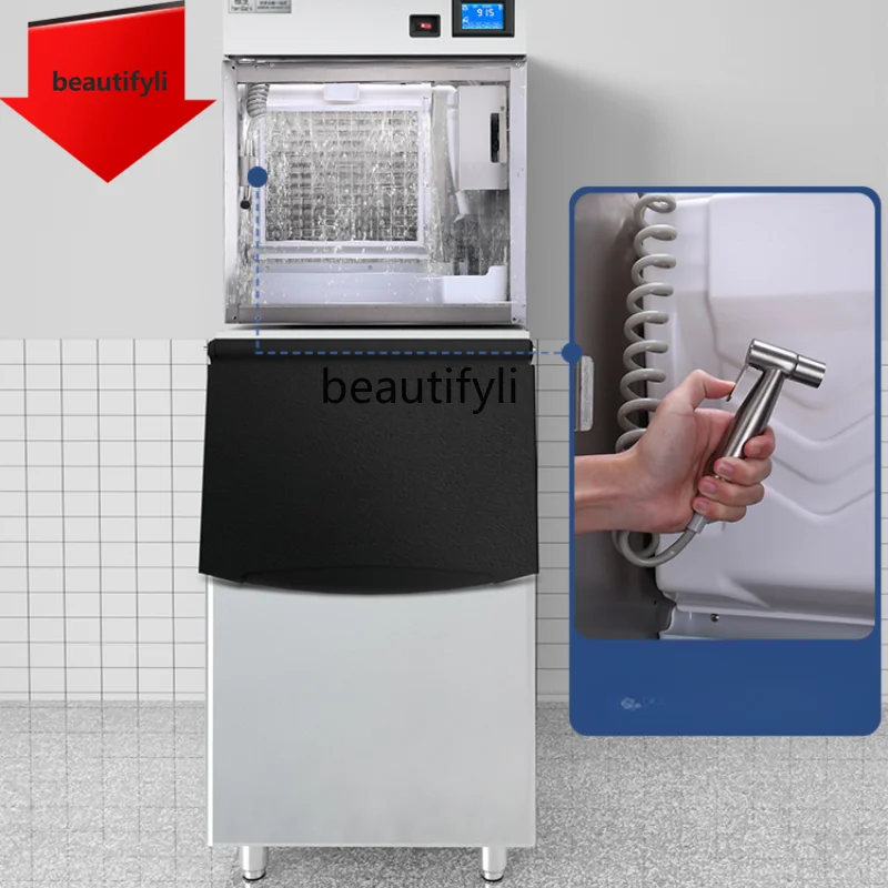 

A61 HZ-800p Commercial Large Ice Machine 36kg Milk Tea Shop Square Ice Machine