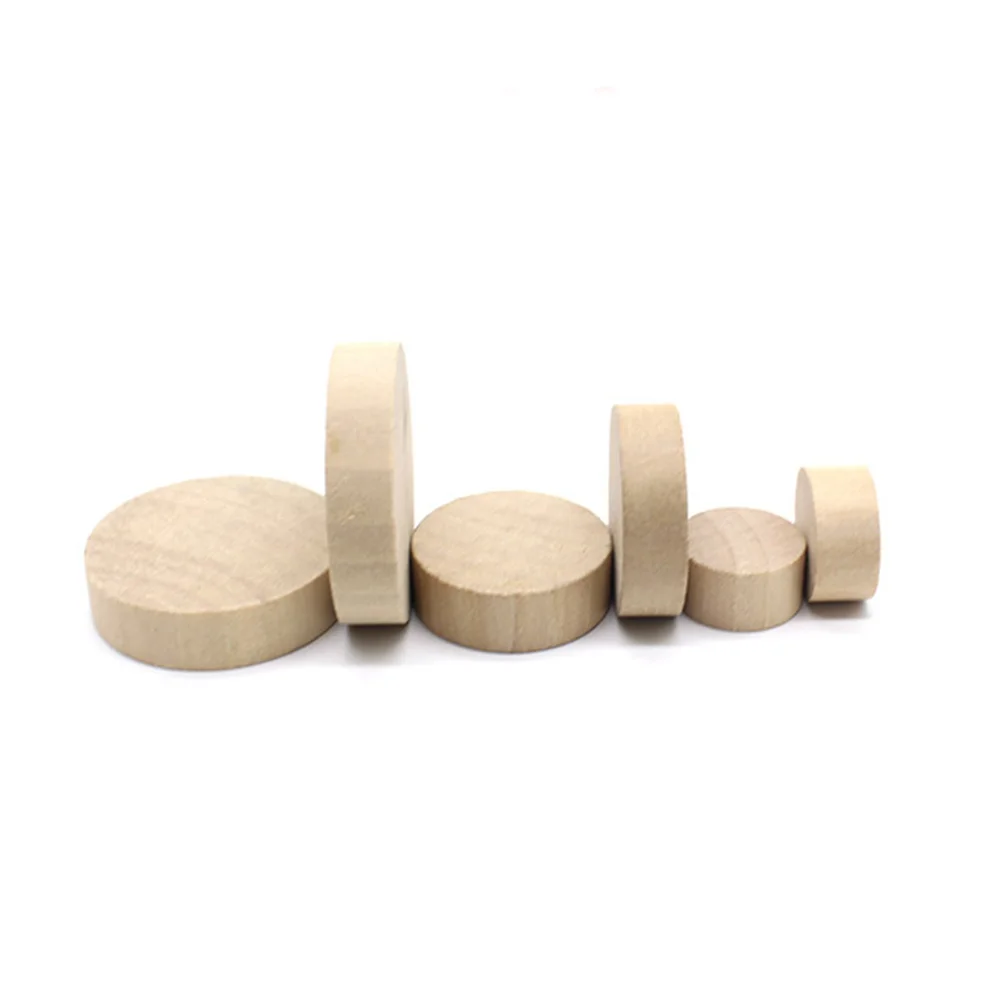 

15pcs Wooden Stamp Base Round Wood Blocks 5X1.2Cm 3.8X1.2Cm Smooth Diy Craft For Christmas Wedding Decoration Scrapbooking