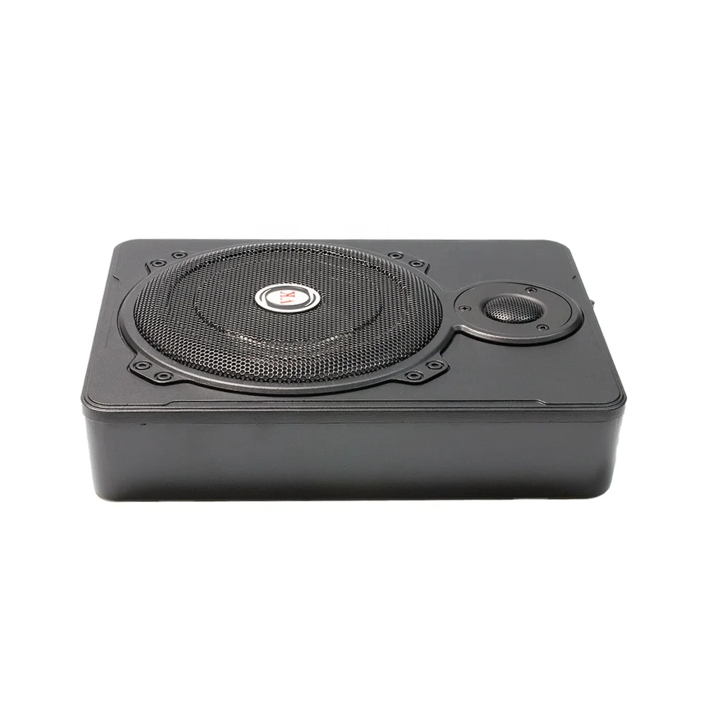 Hot Selling DC 12V Ultra-Thin 10 Inch Car Subwoofer with Tweeter Active Metal Shell 120W RMS 50-180Hz 4