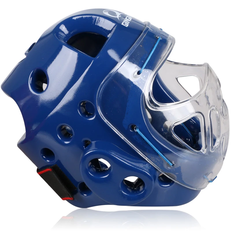 Full Face Kopfschutz Karate Helm Taekwondo Kopfbedeckung MMA Kickboxen Kopfschutz Professionelle Trainingshelme – Detail 17