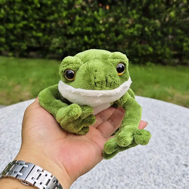 

L13 см Реалистичная плюшевая игрушка-лягушка, зеленая милая маленькая лягушка, тканевая кукла, плюшевая игрушка, реквизит для раннего обучения, подарок на день рождения для девочек
