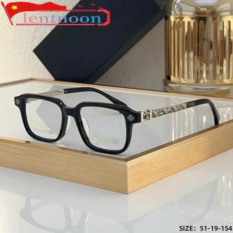 New Fashion Men Glasses Frame Classic Retro Trend Personality Dragon Print Decorative Anti-blue Light Prescription Glasses