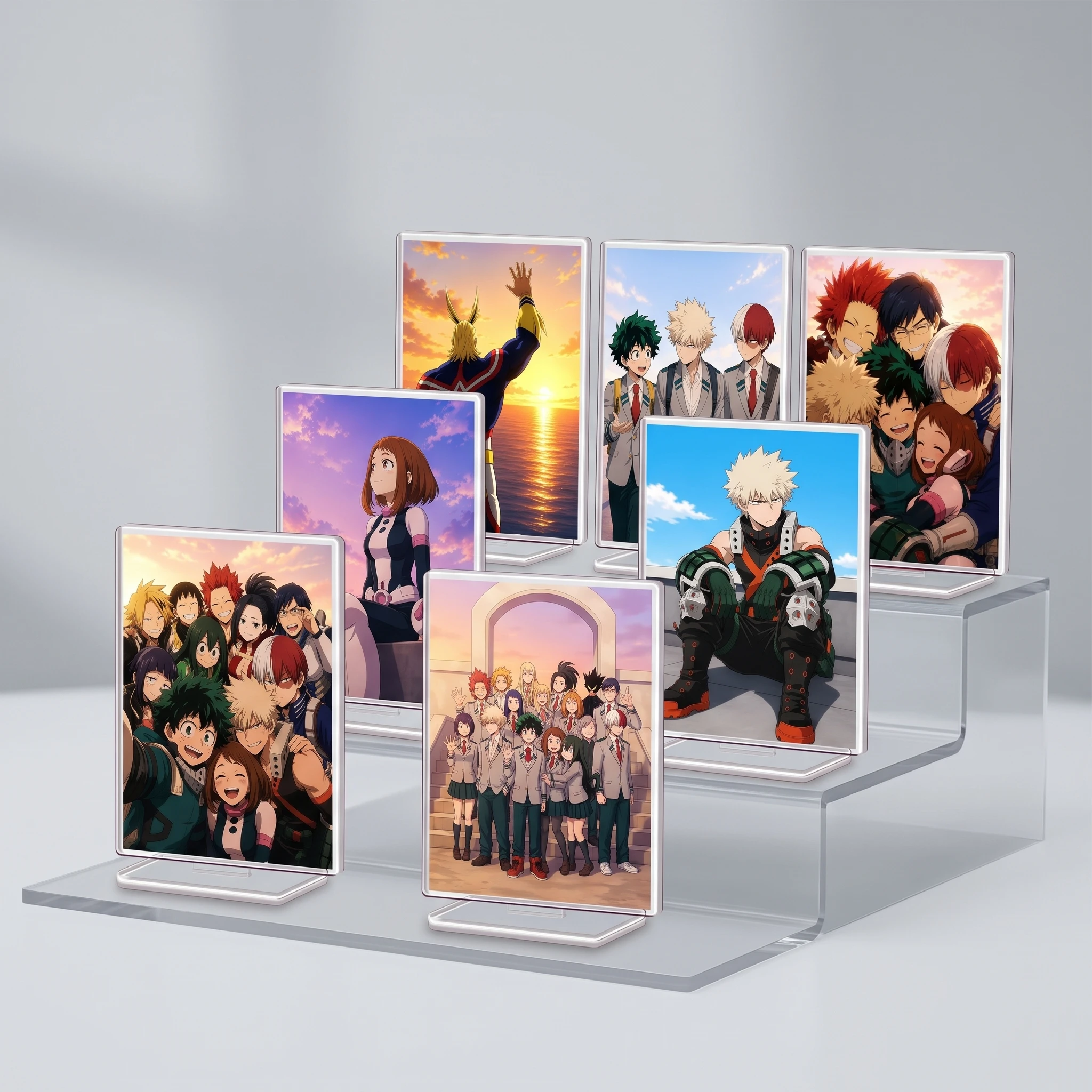 My Hero Academia MHA Deku Bakugo Todoroki 15cm Acrylic Stand Figure Model Keychain Desk Decoration Cosplay Fans Gifts Collection
