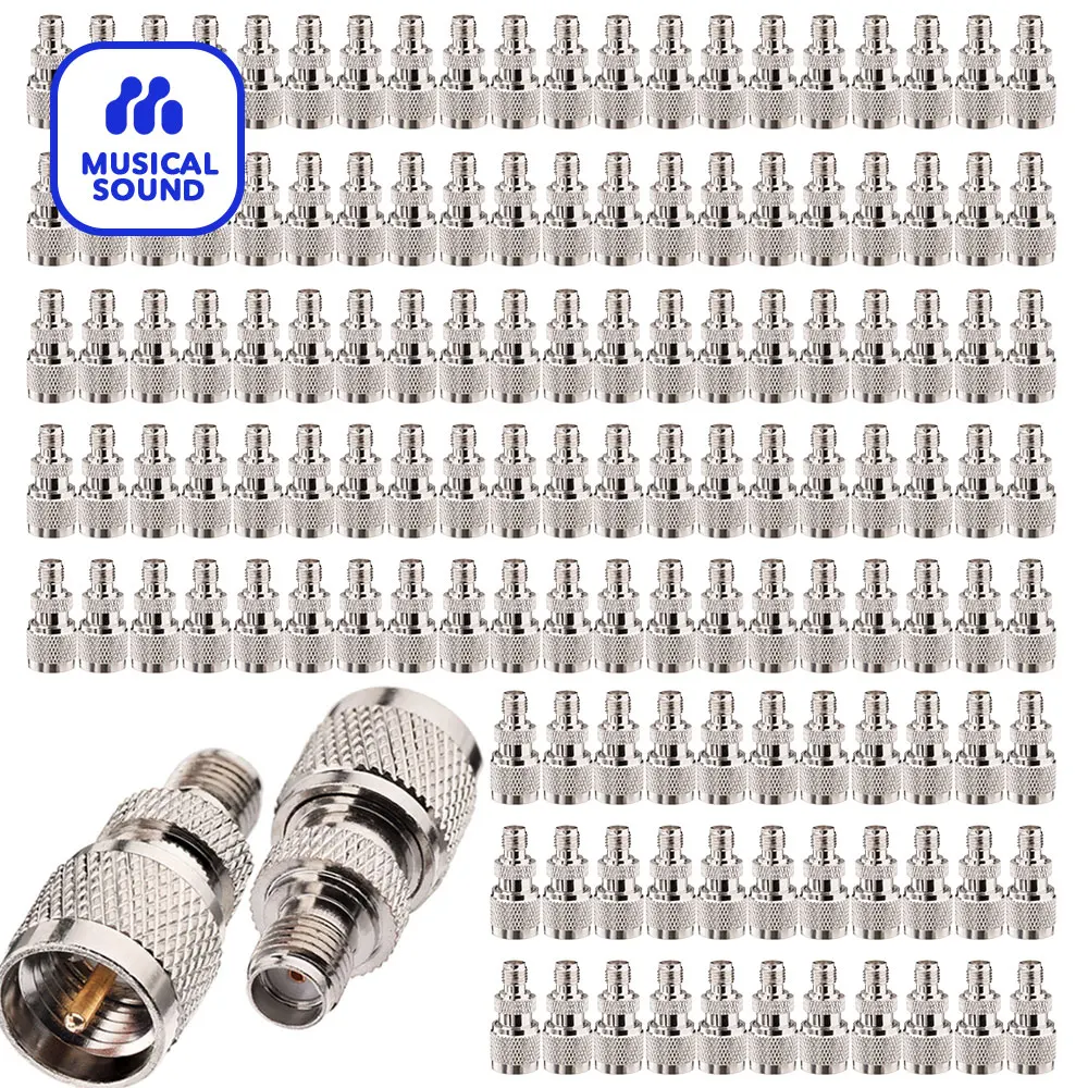 UHF para SMA Coaxial Connector Kit Adaptador coaxial de baixa perda para transmissão de antena de rádio CB, WiFi, 50 pcs por lote