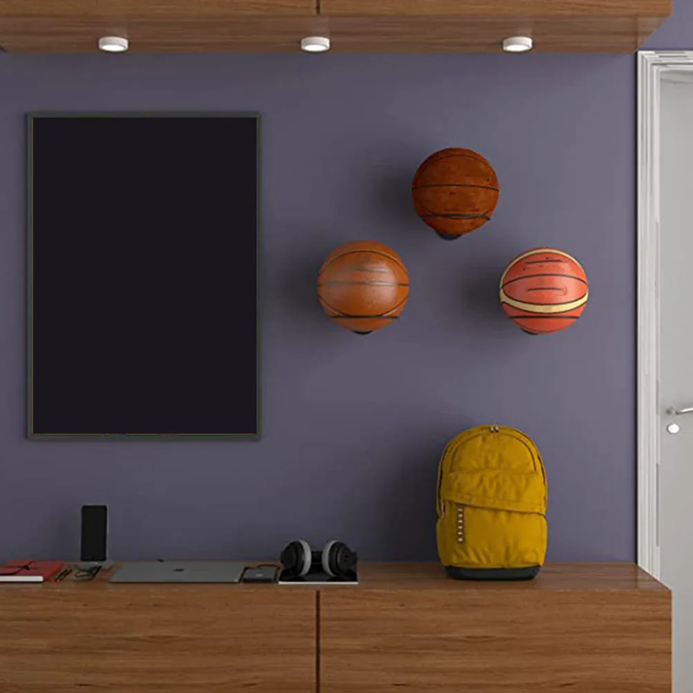 

Wall Mounted Sports Balls Rack Iron Football Display Stand Softball Holder Fitness Basketball Storage Wall Bracket Durable