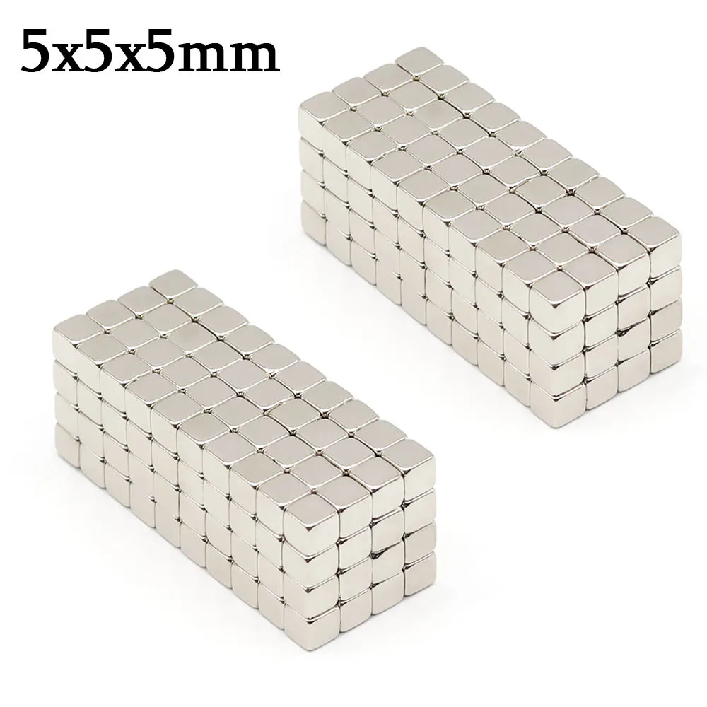 

5x5x5mm Super Strong Block Neodymium Magnet Powerful Magnets N35 small Permanent Magnetic NdfeB Refrigerator Magnet 5x5x5