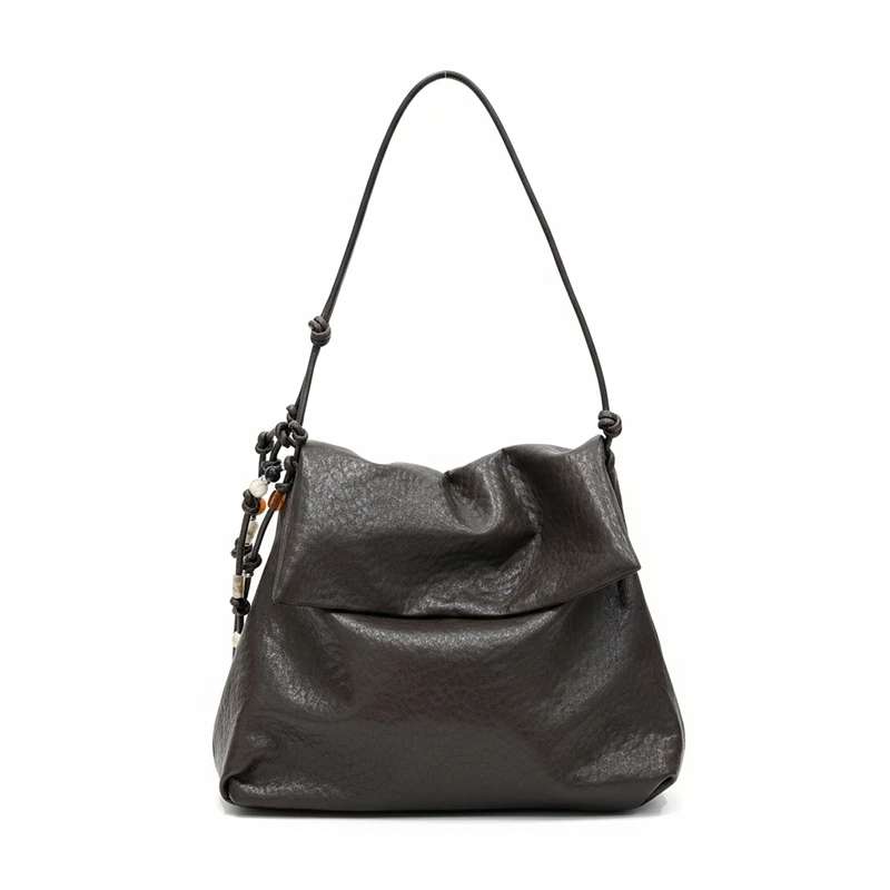 

Fashion Genuine Leather Women Handbags Classic Design Shoulder Bag Simple Design Tote Bag Ladies Casual Commuting Bag