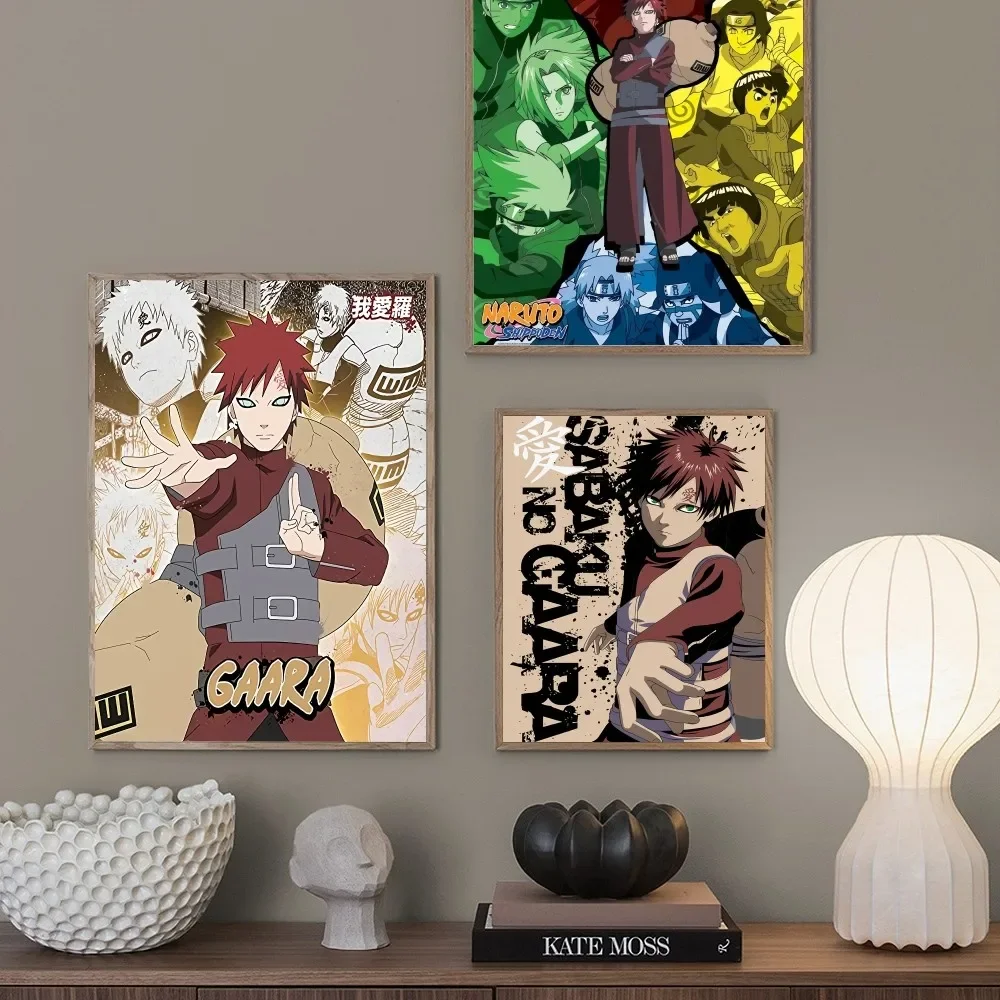 1pc Naruto Gaara  Poster Paper Print Home Bedroom Entrance Bar Cafe Art Painting Decoration